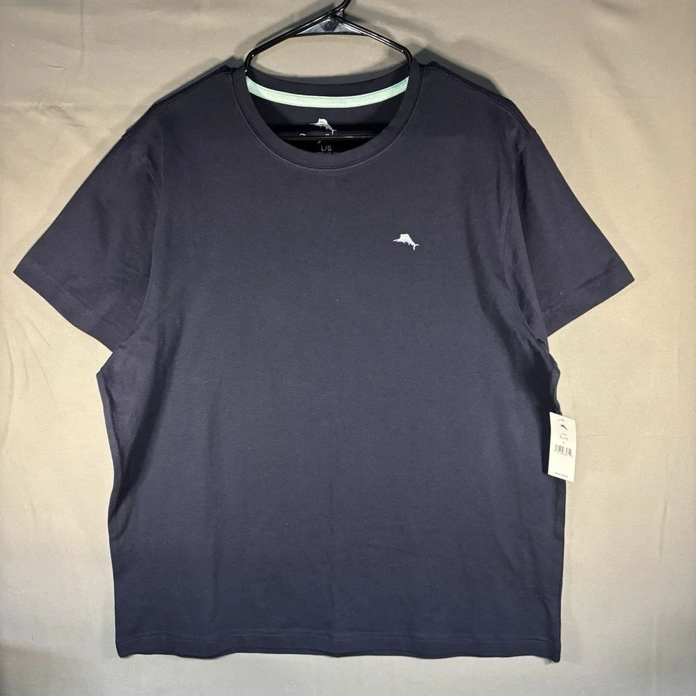 Tommy Bahama Men's Navy Blue Crew-Neck Short Sleeve Sleep T-Shirt (L) PJ Tee